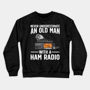 Ham Radio Art For Grandpa Men Amateur Radio Ham Operator Crewneck Sweatshirt